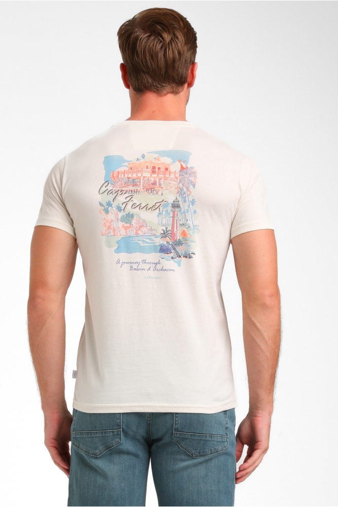 T SHIRT MET BACKPRINT 155912 SAND